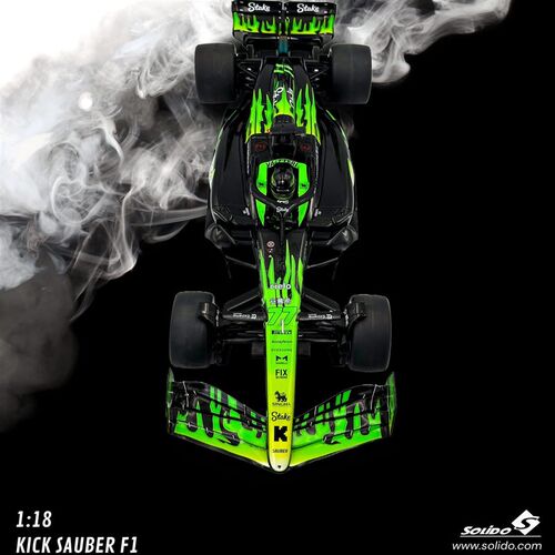 预1:18索立德周冠宇博塔斯2024拉斯维加斯F1索伯C44汽车模型摆件