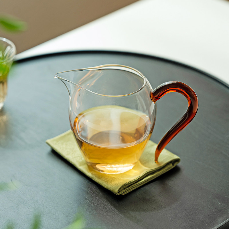 拓土高硼硅玻璃公道杯耐热耐高温过滤杯公杯茶海分茶透明功夫茶具图片
