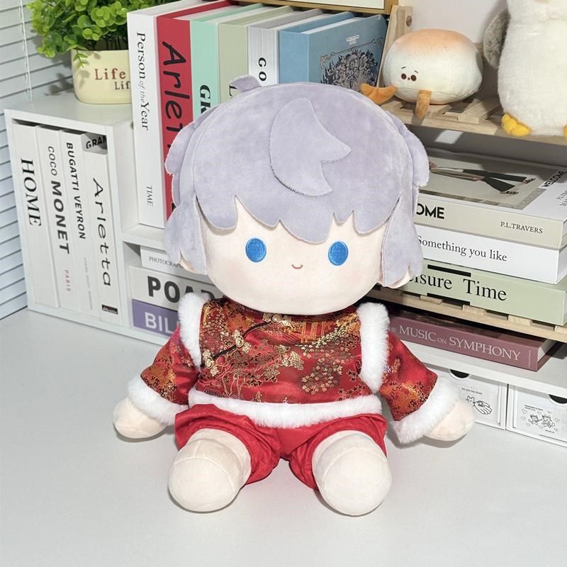 富贵满园40cm娃衣棉花娃娃衣服玩偶拜年服替换装古装节日喜庆套装