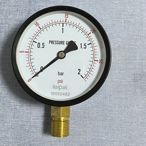 压力表 0-~30psi 2bar 直径100mm 螺纹M20x1.5 径向 雷派 Leipai
