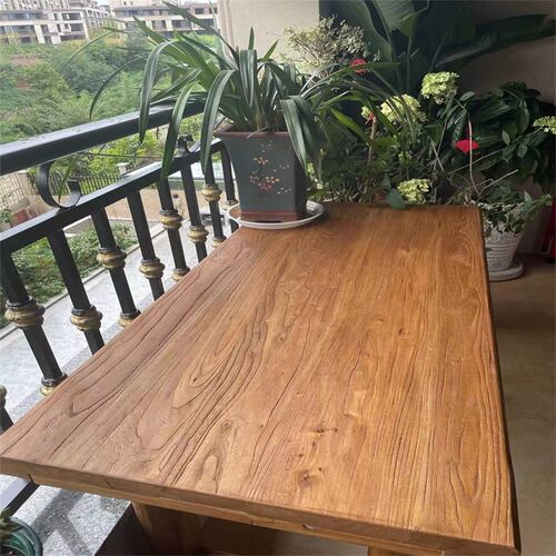 原木大板实木板榆木整张2米大桌面板茶台飘窗餐桌吧台定制工作台