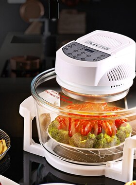 空气炸锅家用多功能新款玻璃光波炉大容量可视无油薯条电炸锅透明