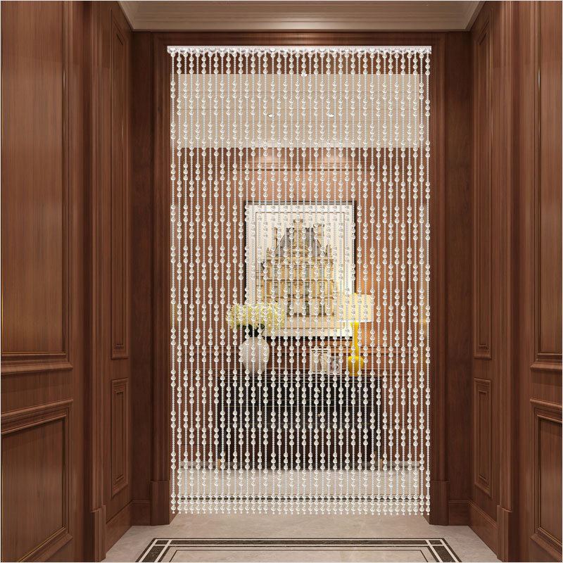 依古拉水晶珠帘屏风珠帘成品门帘隔断挂水晶帘窗帘玄关客厅帘 558