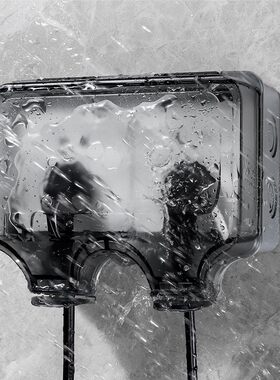 卫生间防水插座保护盖洗手间排一拖二户外防雨明装盒密封防水盒罩