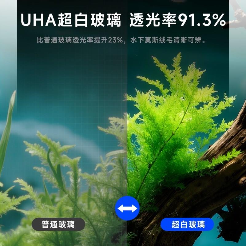 彻朗鱼缸底座桌面客厅生态斗金鱼乌龟缸造景小型水草养鱼玻璃裸缸