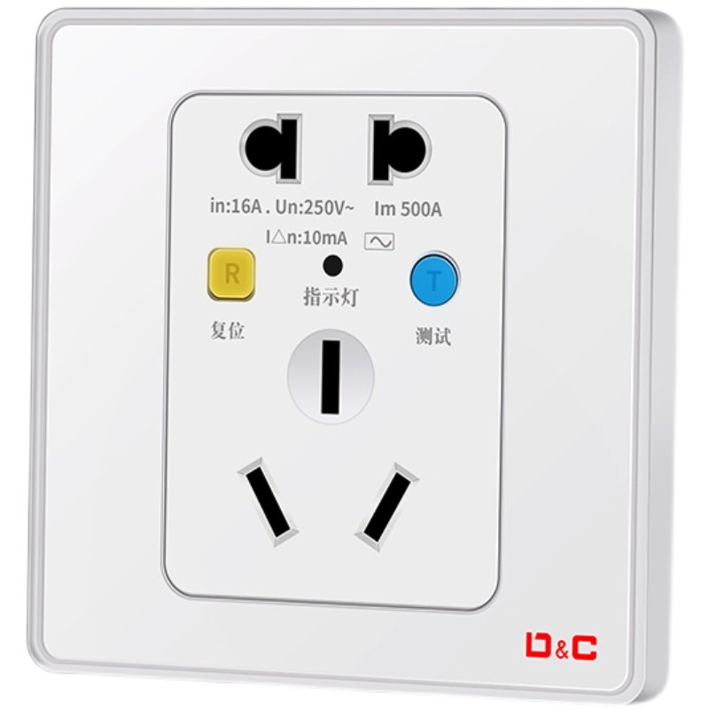 漏电保护插座空调热水器带开关三孔五孔10A16A专用保护器16安漏保图片