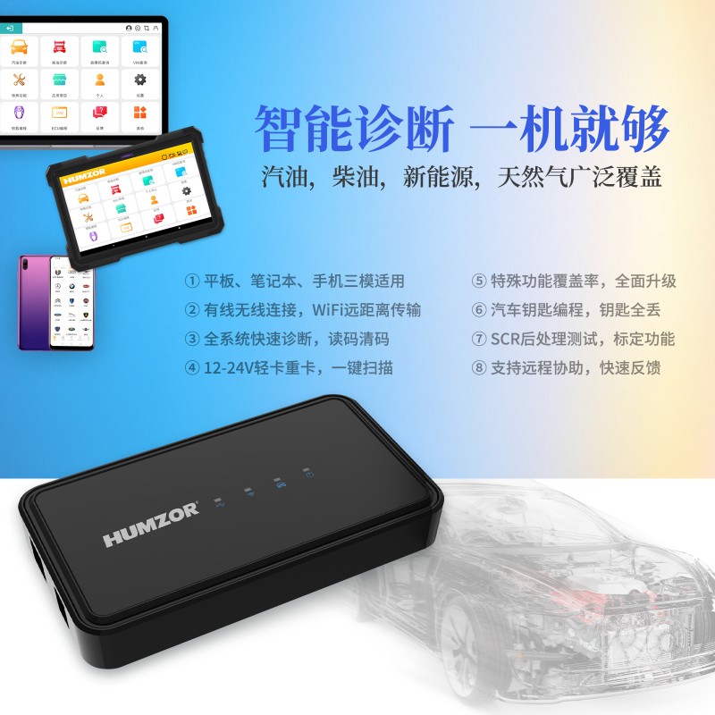 瀚智NS668S汽车故障电脑检测仪柴汽一体诊断仪车辆全系统诊断工具