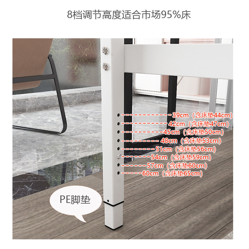 全铁艺儿童拼接床婴儿床小床加宽床宝宝床延边床边床铁床单面护栏