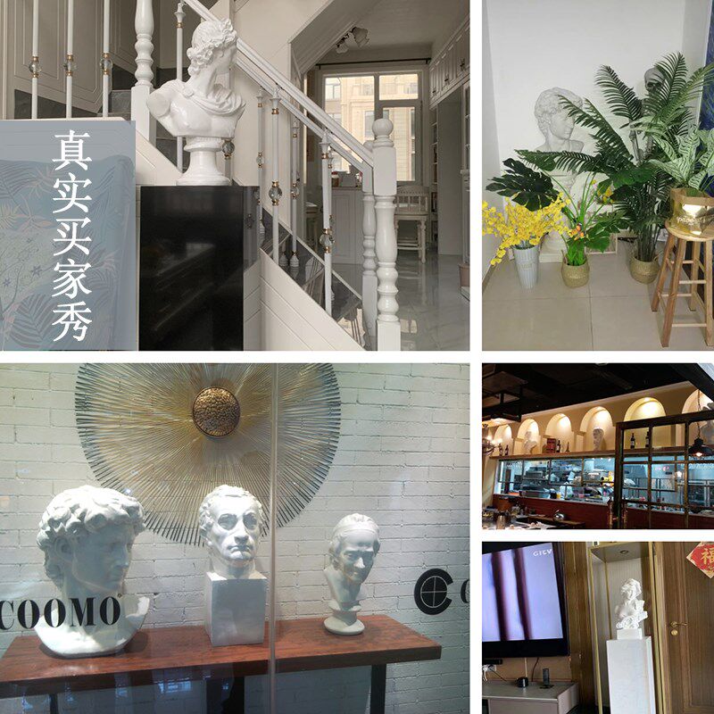 欧式非石膏半身像胸像玻璃钢雕塑装饰品软装摆件画室模型道具摆设