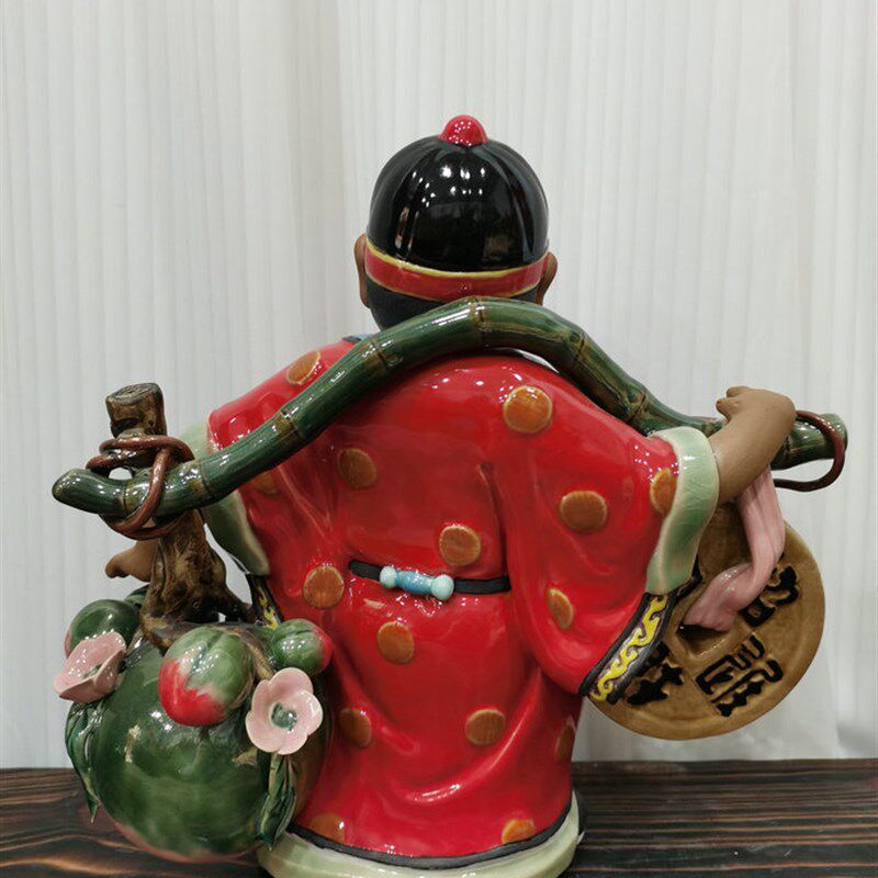 陶瓷工艺品 石湾公仔 童子 招财进宝
