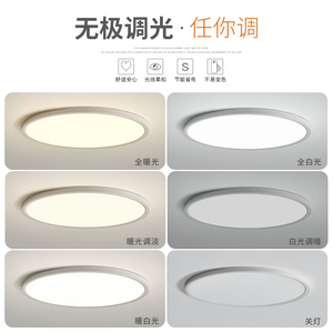 韵丝蔓超薄led吸顶灯简约卧室灯创意客厅灯圆形餐厅房间新款灯具
