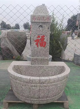 石雕拖把池洗手盆天然大理石墩布池户外别墅庭院大理石水槽摆件