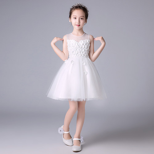 2025新款儿童礼服女公主裙花童婚纱洋气小女孩婚纱礼服蓬蓬钢琴春