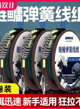 鲢鳙线组pe线加固鱼线主线浮钓巨物主线组成品线大物弹簧钓组套装