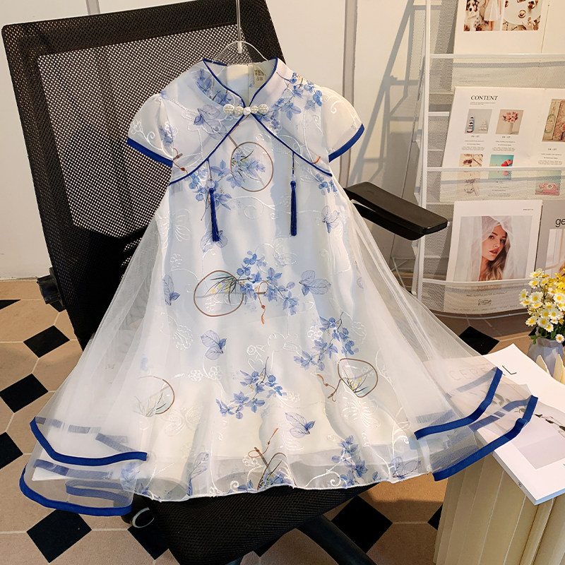 女童旗袍礼服夏季改良中国风高端连衣裙儿童古风汉服夏款超仙裙子图片