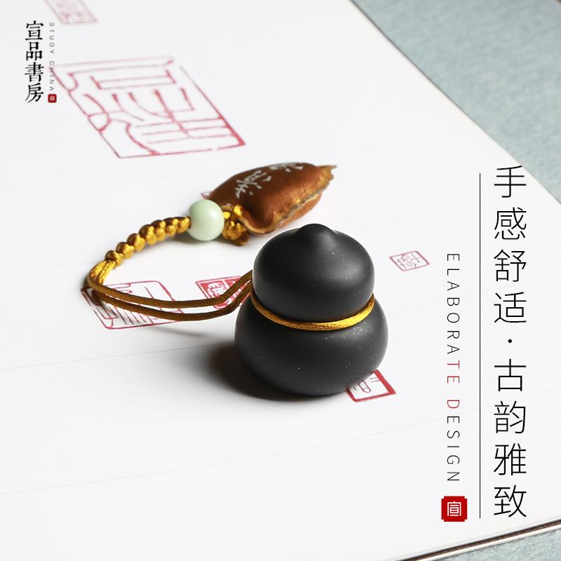 印章手工篆刻圆章天然砚石料印章制作禅意葫芦造型圆印章定做姓名