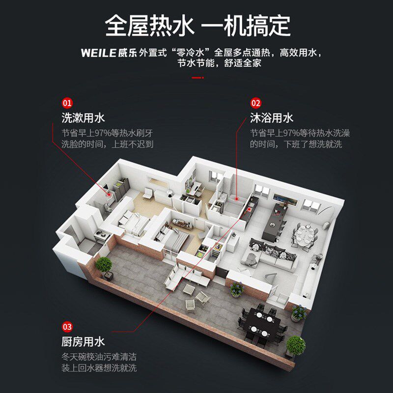 威乐回水器热水循环系统零冷水循环泵空气能回水泵APP全自动家用