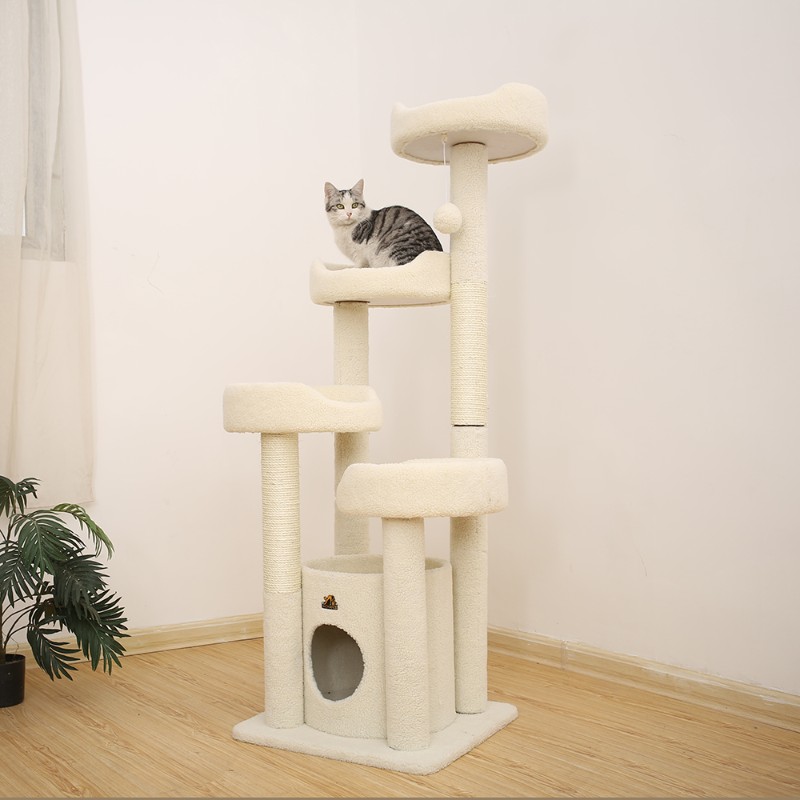 墨菡小型猫架猫爬架带窝多层一体剑麻磨爪猫抓柱猫树猫咪窝猫别墅