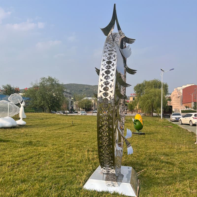 不锈钢圆环雕塑金属艺术抽象创意景观小品广场售楼部水景亮化装饰