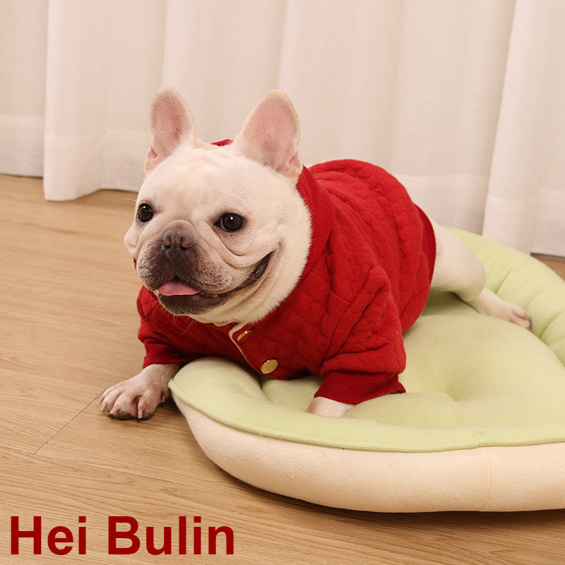 秋冬款法斗衣服巴哥斗牛犬胖狗英牛保暖双层加厚加绒棉衣柔软外套