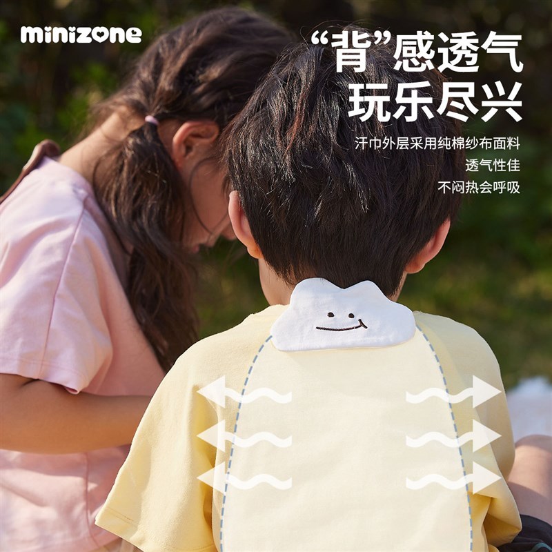 新款夏季宝宝吸汗巾卡通隔汗巾婴幼儿加大4层纱布儿童汗巾