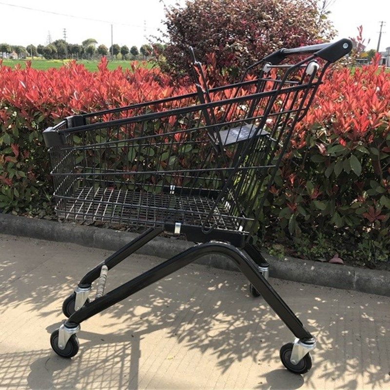 粉色购物车成人拍照道具超市静音手推车白色网红摄影