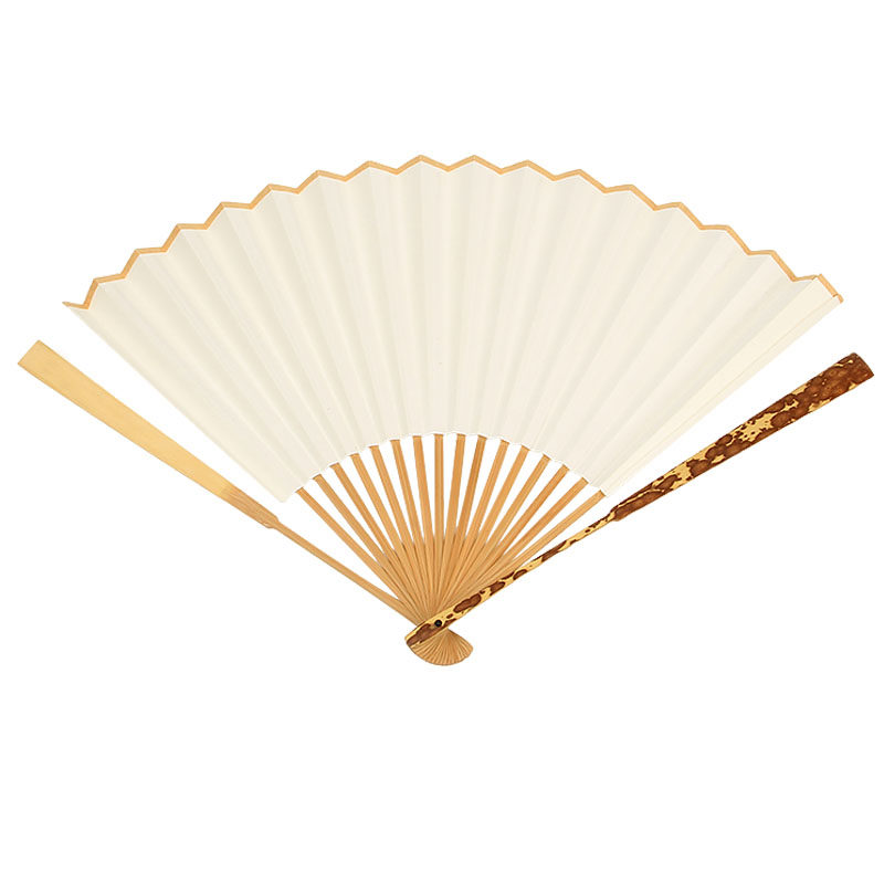 精品梅妃竹扇子文玩收藏折扇手工湘妃竹梅鹿扇骨苏工扇面95寸18方