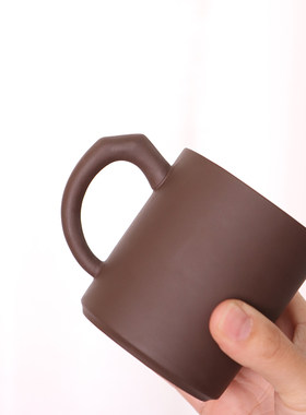 紫砂中式办公杯带盖刻百家姓文字单杯家用茶杯会议杯定制企业logo