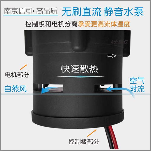 工业耐腐蚀水泵 磁力驱动增压泵 高温冷却循环泵 耐酸碱24V水泵 U
