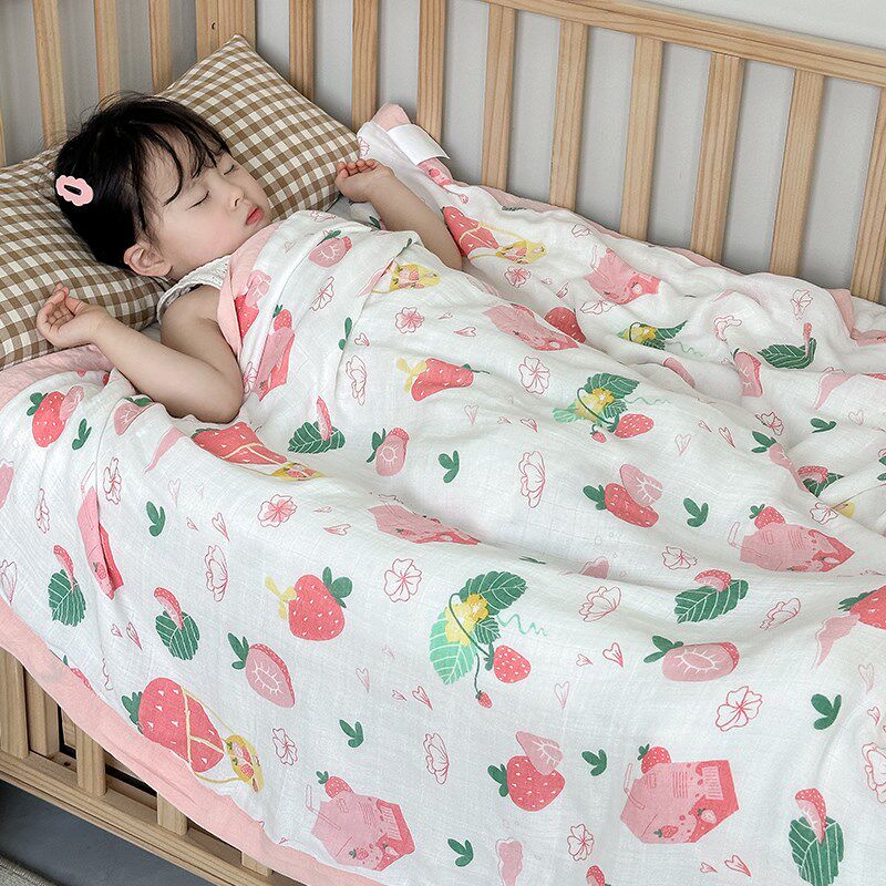 竹棉纱布婴儿盖毯宝宝夏凉被儿童被子夏季幼儿园午睡薄毯子空调被