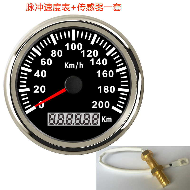 汽车速度表速比可调接原车传感器摩托货车通用带灯改装里程表码表