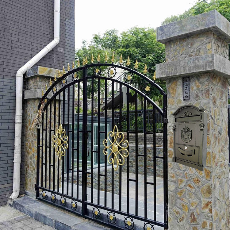 创意铝材密码锁欧式信箱室外家用挂墙复古别墅奶报箱装饰品贴门号