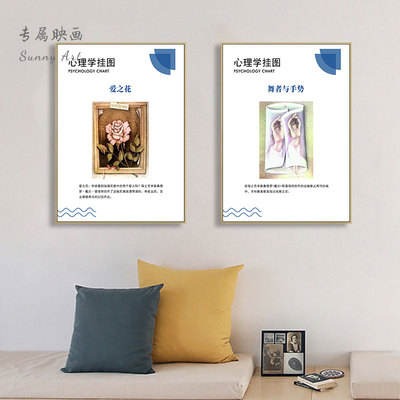 心理室咨询室布置装饰挂图挂画减压错觉图双关不可能图油画布简约