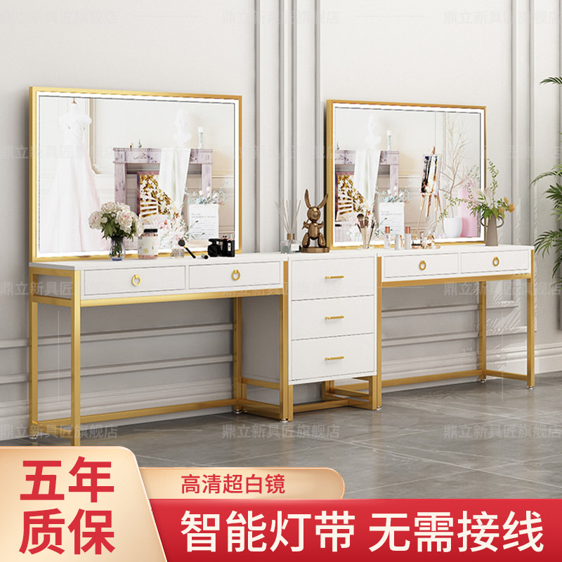 影楼专用化妆台带灯专业彩妆婚纱店学校化妆师化妆桌美容院梳妆台