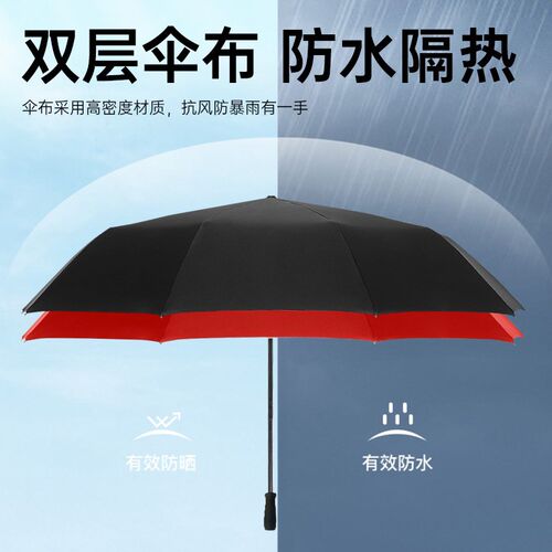特大号折叠伞超大雨伞双层遮阳加固结实抗风暴雨男女士三折叠商务