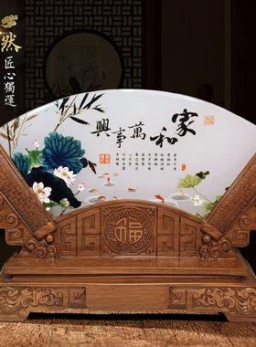 乔迁新居礼品客厅酒柜工艺装饰摆设博古架玄关家居新中式桌面摆件