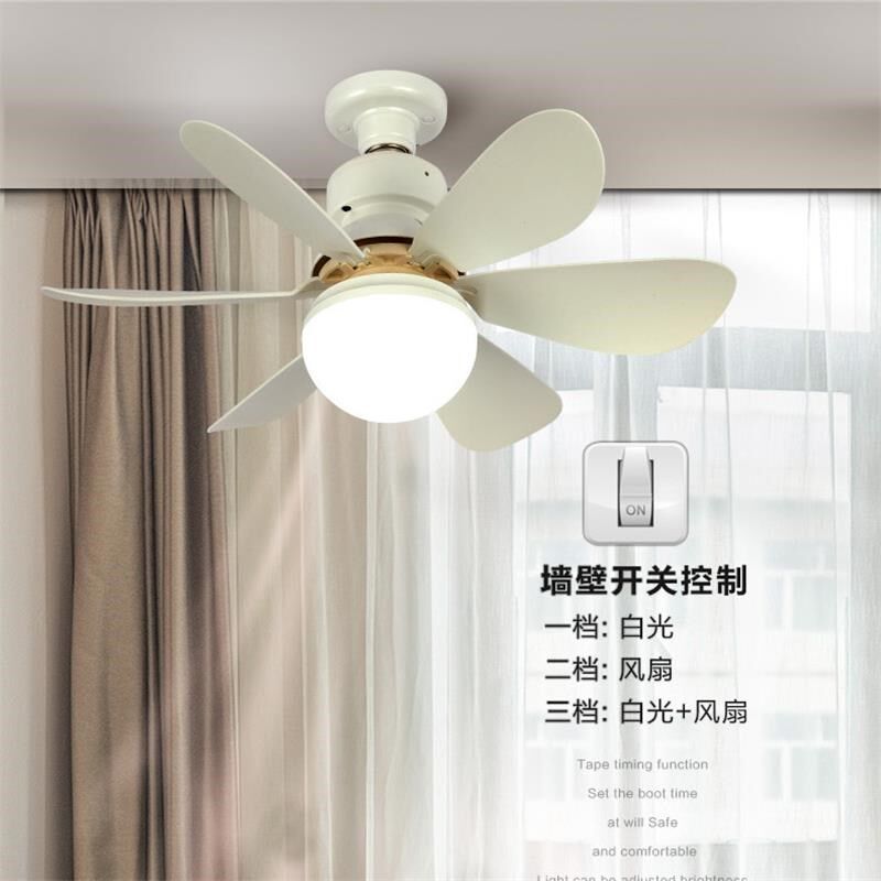 迷你款E27灯头螺口花形风扇灯新品静音小型风扇灯