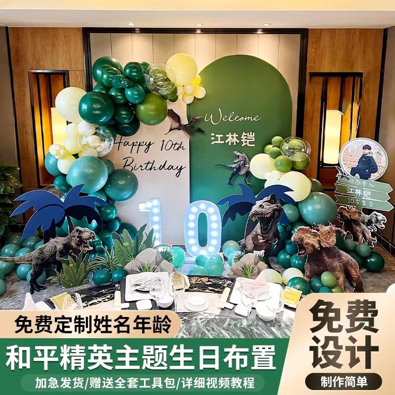 和平精英绝地求生吃鸡主题10岁男孩生日布置十周岁宴气球装饰kt板