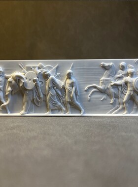 复古艺术石膏浮雕立体装饰画相框画心桌面摆件酒柜书架装饰礼物