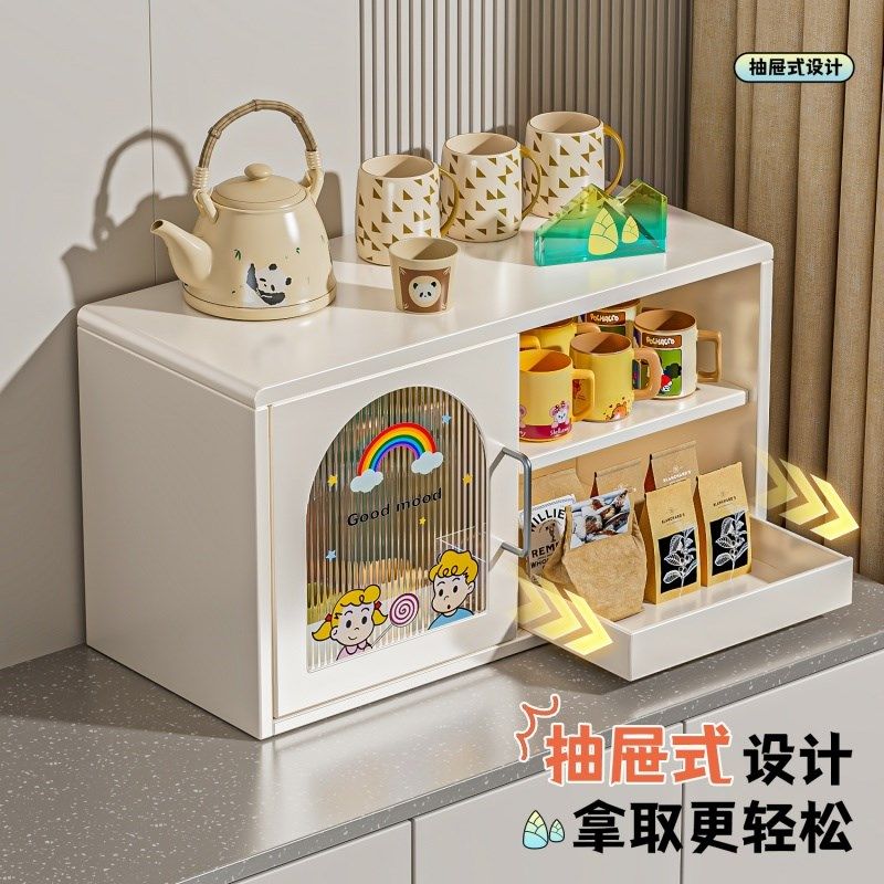 杯架防尘置物架杯子收纳盒餐桌面水杯茶杯玻璃杯咖啡杯收纳柜