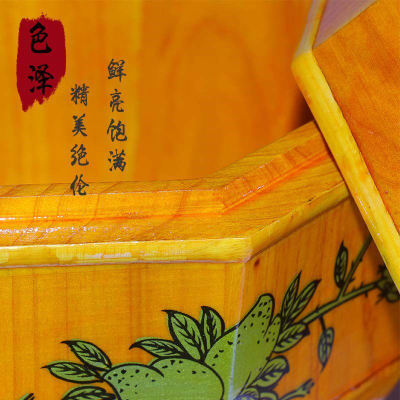 温州传统结婚习俗女方陪嫁用品小提篮手工金杉木制品喜庆婚礼嫁妆