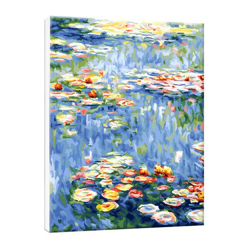自油自画 数字油画diy手绘手工填色填充涂色解压油彩画莫奈 睡莲