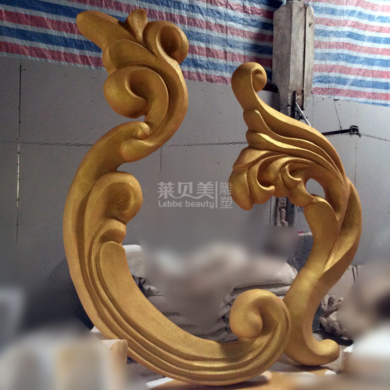 泡沫雕塑酒店婚庆壁贴墙金色艺术欧式浮雕雕花花边装饰品定制