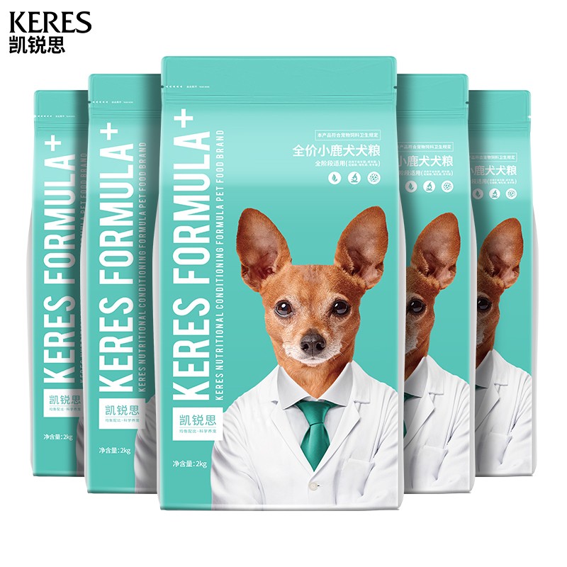 凯锐思小鹿犬狗粮专用粮成犬幼犬粮通用小型犬20斤