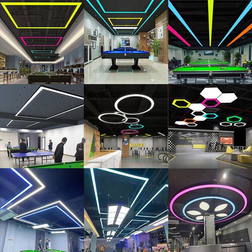 线条灯线形灯条形办公室健身房舞蹈室超市大厅过道台球室氛围吊灯