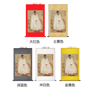 宋太祖画像 赵匡胤卷轴画 宋朝开国皇帝丝绸画 书房供奉装饰挂画