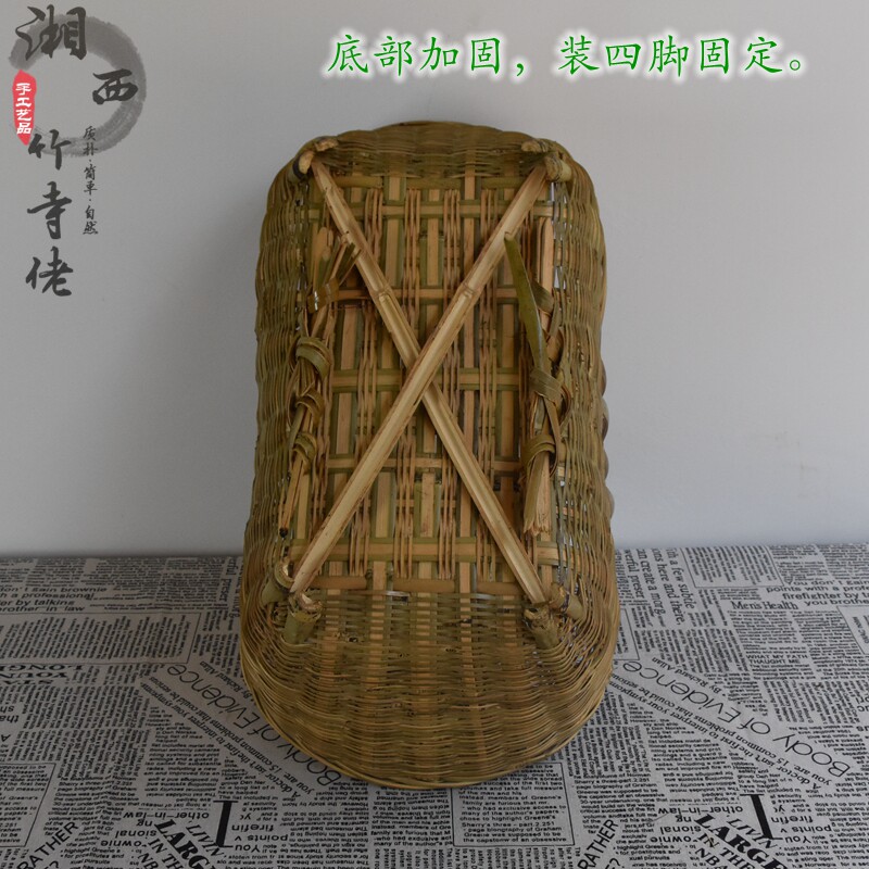 湘西纯手工竹编大手提篮竹编买菜篮子环保购物篮收纳篮水果篮竹篓