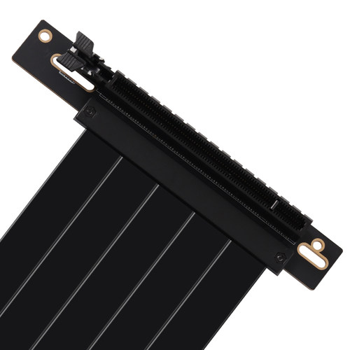 PCIE 4.0i显卡延长线PCIE3.0台式机90度竖装黑白色16X转接线