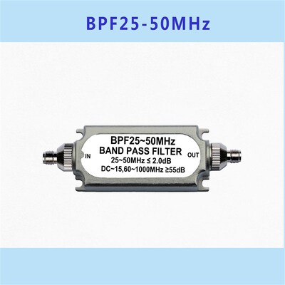 LC无源带通滤波器起始频率BPF25~50MHz截止频率接头阻抗可定制