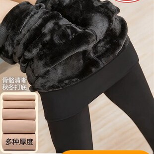 打底裤冬外穿加绒加厚黑色光腿神器小个子女秋季黑色连裤袜小个子